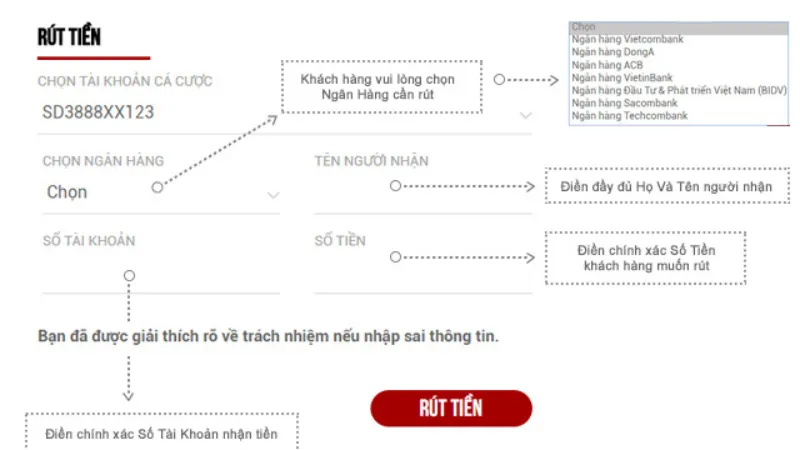 Phương thức thanh toán và rút tiền 